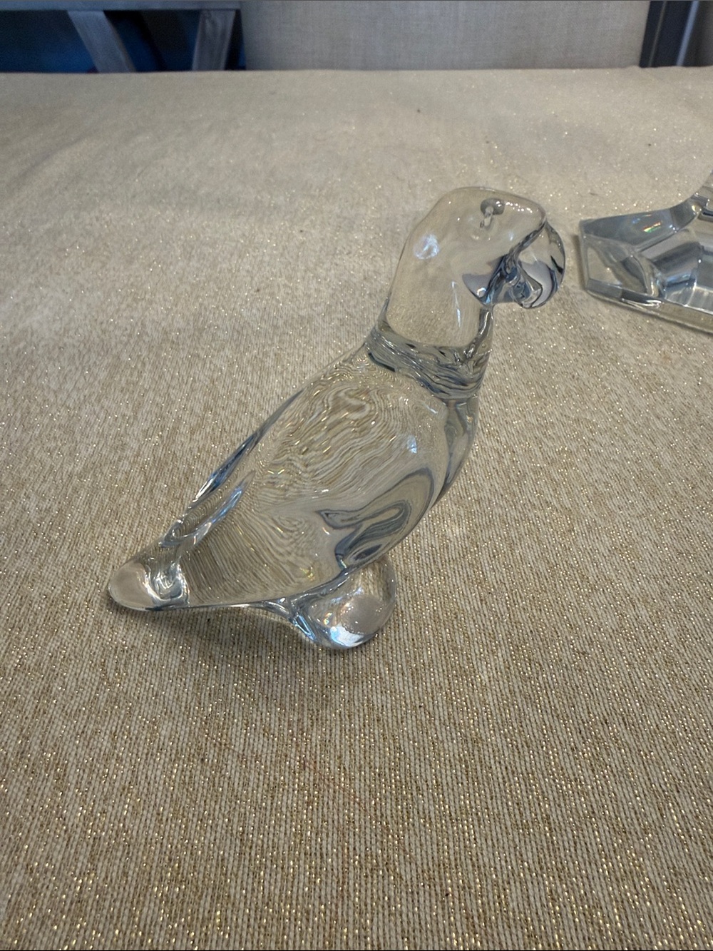 Baccarat crystal parrot